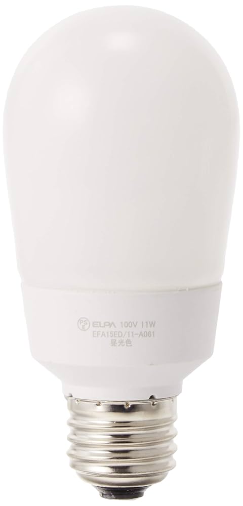 ELPA 60W LED電球 EFA15ED/11-A061H 10個入り2箱 Amazon | エルパ(ELPA) 電球形蛍光灯A形60W形 電球 100V 11W